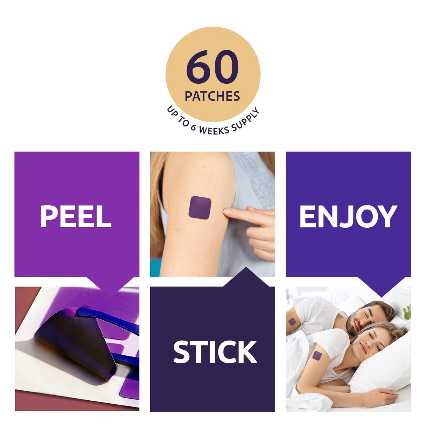 Sleep Patches, Sleep Patches for Adults, Upgraded Sleep Patches Set, Easy to Apply and Comfortable, Premium Ingredients, for Men and Women (60 Patches)